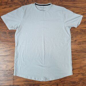 NYC THE PERFECT JEAN Organic Cotton Basic Solid Light Gray Tee T-Shirt sz XL EUC
